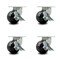 Service Caster 6 Inch Extra Heavy Duty Phenolic Wheel Caster Brakes 2 Swivel Locks SCC, 4PK SCC-KP92S630-PHR-SLB-BSL-2-SLB-2 - alternate 1